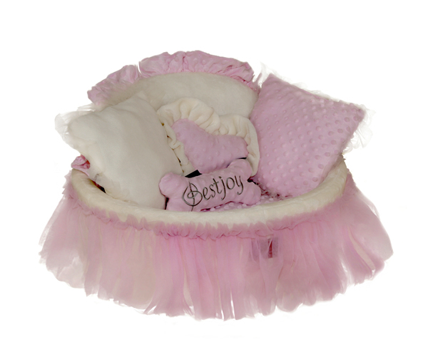 メール便なら送料無料】 ASYストアKolachic Princess Pink Flower Floral Pet Dog Cat Handmade  Bed House Candy