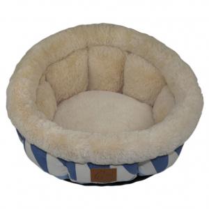 China Wholesale Modern Printing Suede Round Pet Bed Pet House Cave Cat Bedding