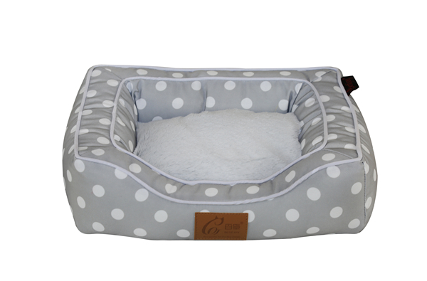 Gray Chevron Dots Printed Small Large Pet Bed Soft Orthopedic Dog Cat Furniture Durable Mattress Washable Kennel