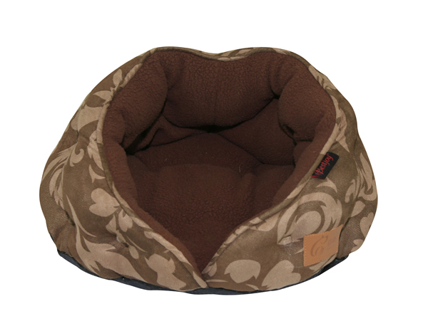 Manufacturer Premium Eco Friendly Printed Suede Polar Fleece Pet Bed Cave Cushion for Cats Puppies and Kittens