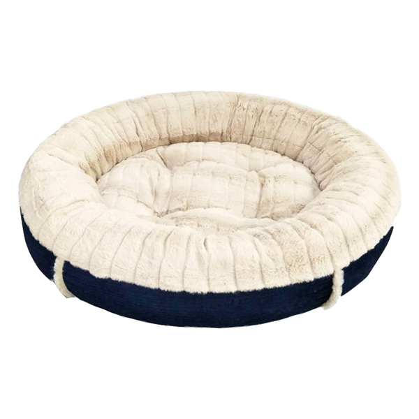 Popular Soft Plush Round Shape Pet Sofa Luxury Dog Bed Comfy Cat Cushion Warm Pet Cuddler
