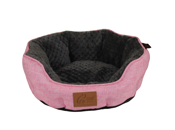 Trendy Flannel Pumpkin Shape Pet Bed Luxury Dog Bed Comfy Cat Cushion Warm Pet Cuddler Composite Linen Bed