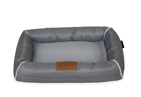 Orthopedic Designer Grey Non-skid Washable Indoor Pet Bed Dog Cushion Cat Mattress with Optional Cooling Mat for Summer