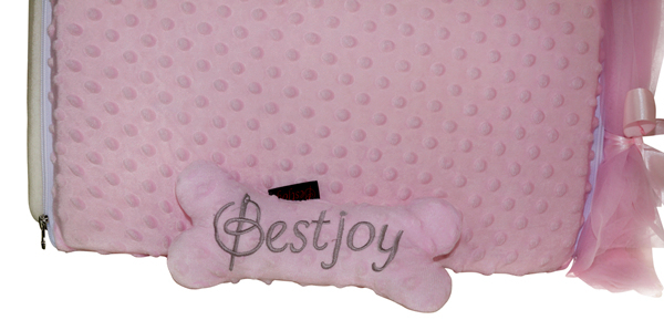Manufacturer OEM Custom Wholesale Baby Pink Pet Bed Pillow with Embroidery Bone Shape Pet Bed Cushion Toy for Princess Dog Cat Rabbit Designer Decorative Home Pillow Reversible Cushion Indoor Mat