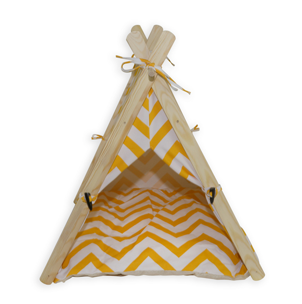 V Shape Wooden Poles Manufacturer Pet Teepee Tent With Waterproof Cotton Pillow Dog Bed House Cat Tent Cave Rabbit Tipi Toy Hedgehog Bed House Tepee Guinea Pig Bed Wigwam Custom Removable Wholesale