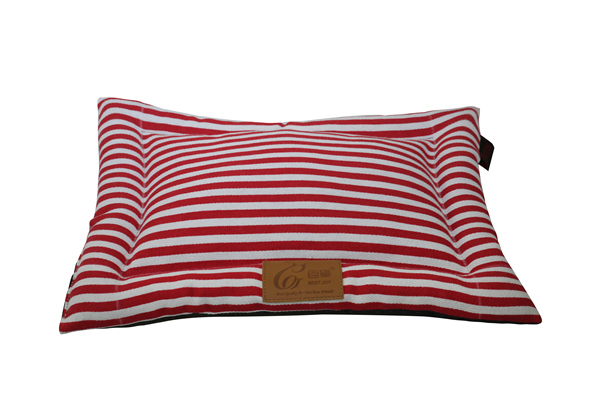 Manufacturer One-Piece Design Stripe Print Cotton Canvas Pet Bed Sofa Large Dog Mat Cushion Quilted Cat Mattress Pad Indoor Floor Decorative Machine Washable Cushion Pad OEM ODM for Wholesale