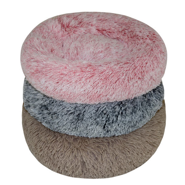 China Supplier Cheap Pet Bed House Round Dog Sofa Cushion Washable Cat Cuddler Bed Soft Pet Nesting Sofa Mat One-Piece Design Hot Sale OEM ODM for Wholesale