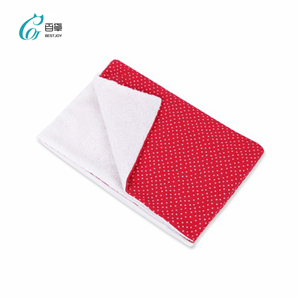 Hot Sale Cotton Pet Bed Blanket Cashmere Teddy Fleece Warm Blanket Handmade Soft Mat Blanket with Classic Floral Dots Print Pet Birthday Gift Home Decorative Indoor Red Blanket OEM for Wholesale