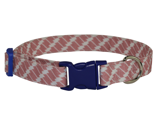 Manufacturer Adjustable Dog Collar with Welded D Ring High Quality Buckle Dog Collar Luxury Custom Puppy Collar in Pink Houndstooth Pattern Designer Dog Collar OEM Pet Accessories Dog Gift
