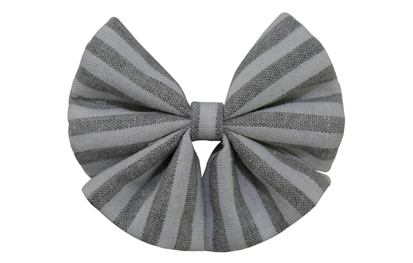 Popular Pet Dog Cat Big Sailor Bow Tie Novelty Collar With Bow Tie Striped Natural Grey Linen and Cotton Cat Bow Tie Handmade Dog Bow Tie Pet Accessories Necktie Slip onto Collar OEM ODM for Wholesale