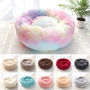 China Supplier Cheap Pet Bed House Round Dog Sofa Cushion Washable Cat Cuddler Bed Soft Pet Nesting Sofa Mat One-Piece Design Hot Sale OEM ODM for Wholesale