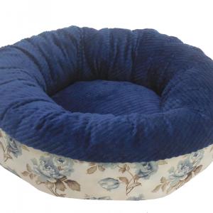 China Wholesale Modern Printing Suede Round Pet Bed Pet House Cave Cat Bedding